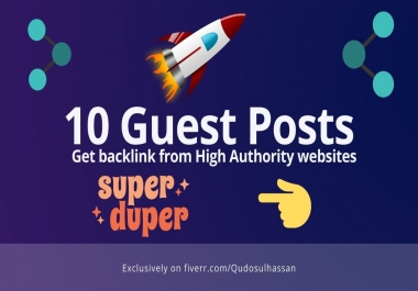 I will do guest post high da with do follow link