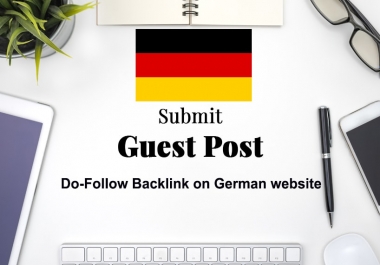 I will publish german guest posts,  good metrics dofollow de deutsche backlinks