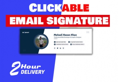 create clickable HTML email signature