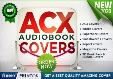 I will design professional audiobook acx cover