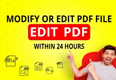 I will edit or convert your pdf files