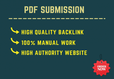 20 PDF submission high authority low spam score manually link building dofollow