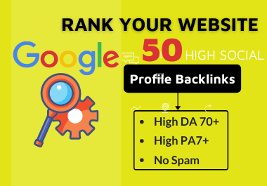 50 HQ Profile Backlink Manually Create