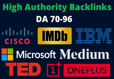 I will do microsoft,  ibm,  imdb,  cisco 35 backlinks high da and tf