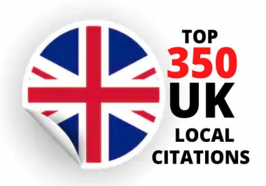 I will create 350 UK local citation listings for local SEO