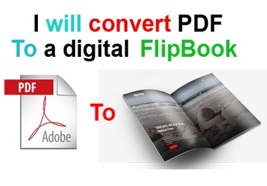 I will convert PDF to a digital flipbook