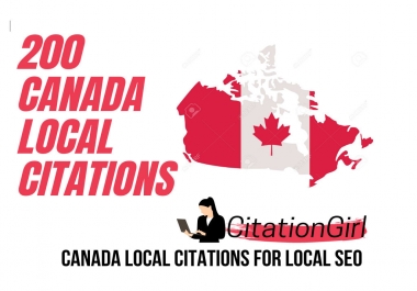 I will 200 canada local citations backlinks for local business SEO