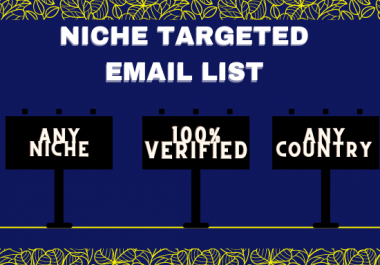 I will provide USA 5k verified niche targeted email list
