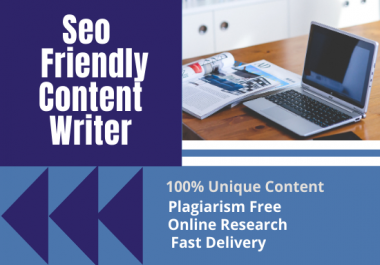 SEO Friendly Optimized Article writing,  Content writing.