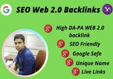 I will do 50 SEO web 2.0 manual backlinks on high-quality DA and PA authority websites.