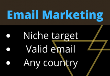 I will create 4k niche targeted email list for your email marketing