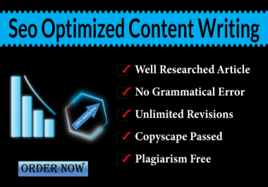 I will write professional 1200 words of SEO-friendly content writing for your website and blog.