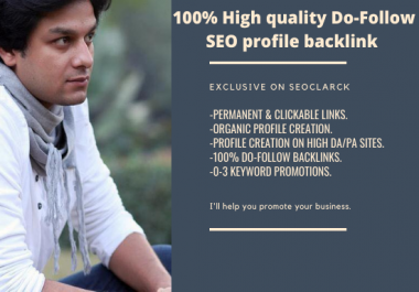 70 Do 100 High quality Do-Follow SEO profile backlink manually