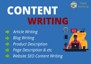 I will write SEO friendly 1000+ words content writing,  Article writing and Blog writing