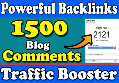 I will do 1500 blog commenting backlinks for boost your website