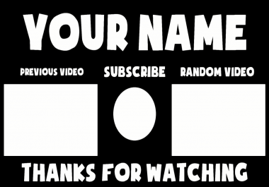 I will create youtube intro/outro