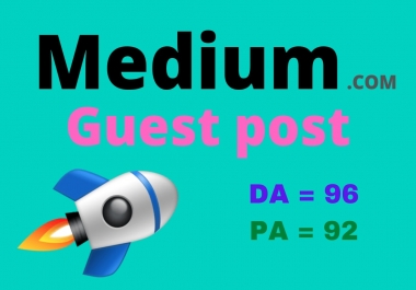 Write And Publish Guest Post On High DA PA Medium. com