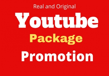 Best HQ YouTube Package Promotion Marketing & Fast delivery