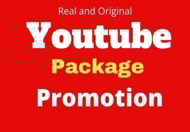 Best HQ YouTube Package Promotion Marketing & Fast delivery