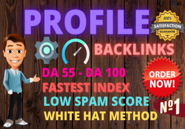 25 Profile Backlinks high authority do-follow permanent hq manual link building