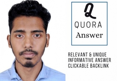 i will answer 5 question in quora