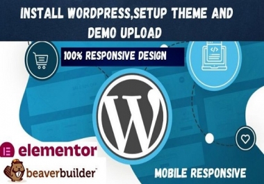 install the WordPress website setup theme and demo upload