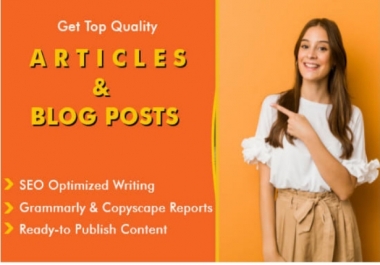 I will write 600+ SEO words unique and best quality articles for you.
