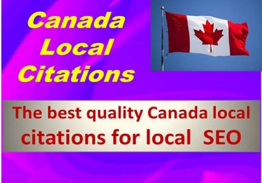 Top 50 canada local citation or listing as link building on off page seo backlink manually
