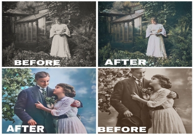 I Will colorize black and white your old photo and repair,  restore