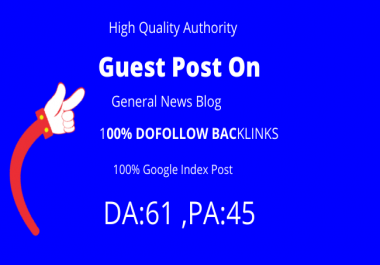 publish guest post on da 61 general news blog Google indexed post