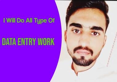 I will do fast all types of data entry work