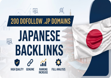 200 Dofollow Japan. jp Domain Backlinks for SEO Ranking