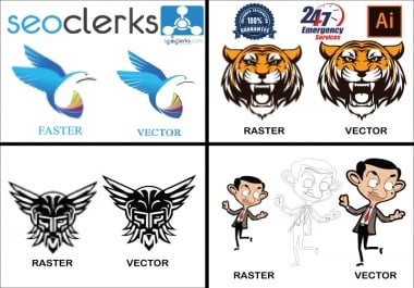 Vector trace,  recreate logo and image to ai/eps/svg/png/pdf format