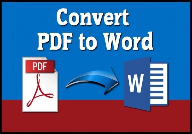 I will Convert pdf to excel or word data entry.