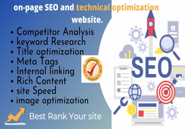 do on page SEO and technical optimization website For 5 Page