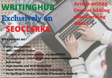 I will write a quality and original 1000 words article,  content writing in any topic