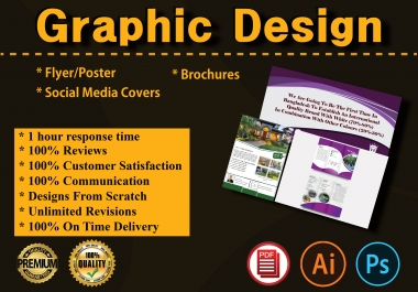 I will Do Amazing Creative Flyer Brochure and Social Media Cover Design in 24 hours for you