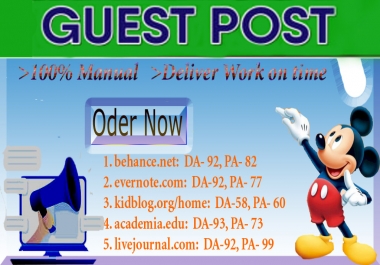 I will do guest post on 5, (do follow) your websites 
