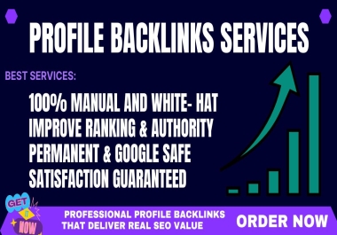 High Authority 100 Profile Backlinks DA 90 Manual & Google-Safe SEO Service