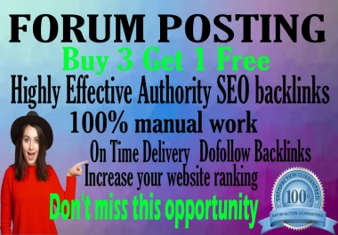 60 Forum Posting Link building I will do manually posts on your forum posting