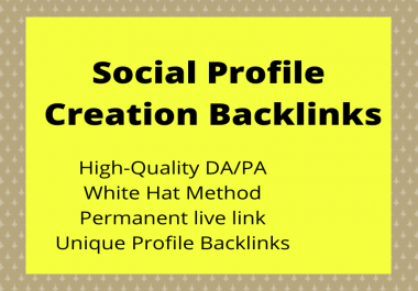 Create 40 High Authority SEO Profile Backlinks