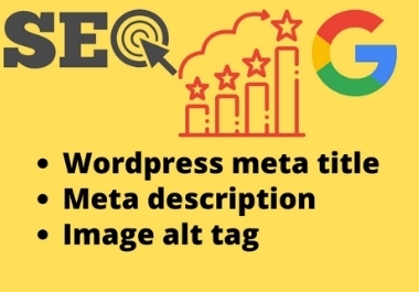 Do wordpress meta title,  description,  and image alt tag