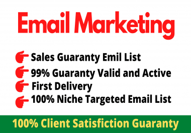 I will provide sales and niche targeted email list 24 hours