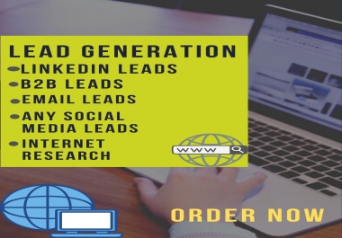I will provide B2B lead generation targeted lead email list business lead linkedin leads