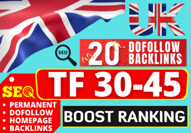 I will create 10 High TF 30+ UK Backlinks SEO backlinks from UK sites