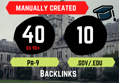 40 pr9 & 10. gov/. edu High Authority Profile Backlinks
