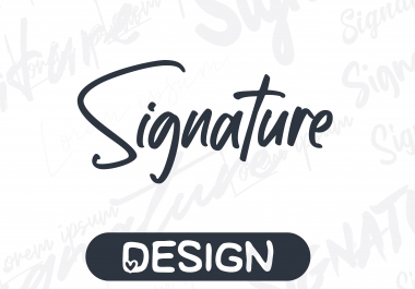 I will create a custom scripted handwritten signature logo design