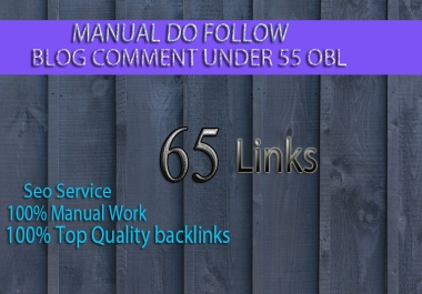 I will create 65 Unique Blog Comments Backlinks On High Quality Low OBL Sites