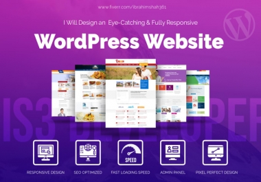 I will design and develop your wordpress website