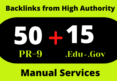 50 Pr9 & 15. Edu/. Gov High Authority Profile Backlinks for website ranking